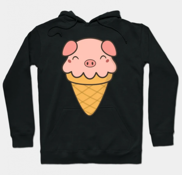 Hoodie dengan gambar makanan yang menggugah selera